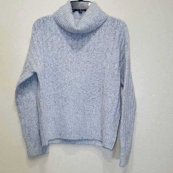 William Rast Grey Turtle Neck Ribbed Sweater Size Small Neutral - Picture 1 of 8